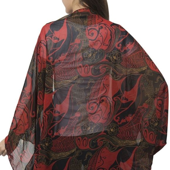 Shrug Art Pattern Red - Picture 2 of 3